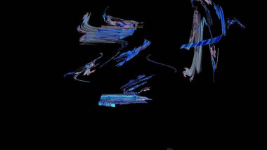 Fantezi kaotik renkli fraktal desen. Soyut Fraktal şekiller. 3D render resimde arka plan veya duvar kağıdı