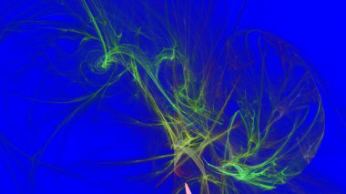 Fantezi kaotik renkli fraktal desen. Soyut Fraktal şekiller. 3D render resimde arka plan veya duvar kağıdı