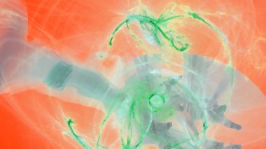 Fantezi kaotik renkli fraktal desen. Soyut Fraktal şekiller. 3D render resimde arka plan veya duvar kağıdı