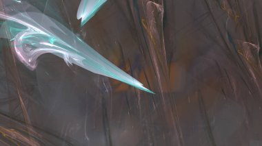 Fantezi kaotik renkli fraktal desen. Soyut Fraktal şekiller. 3D render resimde arka plan veya duvar kağıdı