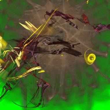 Fantezi kaotik renkli fraktal desen. Soyut Fraktal şekiller. 3D render resimde arka plan veya duvar kağıdı