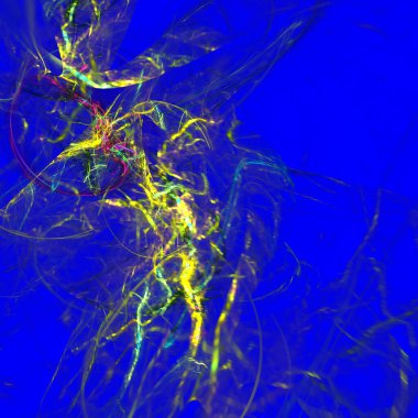 Fantezi kaotik renkli fraktal desen. Soyut Fraktal şekiller. 3D render resimde arka plan veya duvar kağıdı