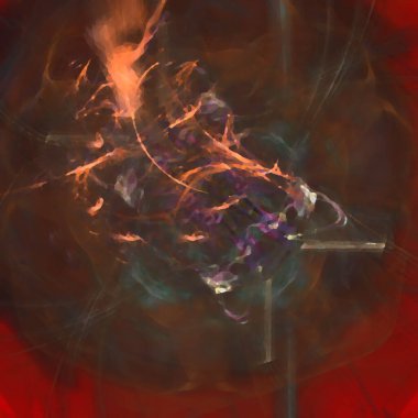 Fantezi kaotik renkli fraktal desen. Soyut Fraktal şekiller. 3D render resimde arka plan veya duvar kağıdı