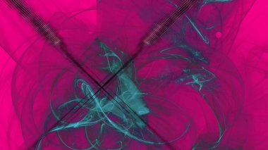 Fantezi kaotik renkli fraktal desen. Soyut Fraktal şekiller. 3D render resimde arka plan veya duvar kağıdı