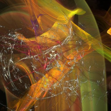 Fantezi kaotik renkli fraktal desen. Soyut Fraktal şekiller. 3D render resimde arka plan veya duvar kağıdı