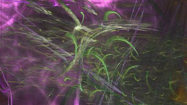 Fantezi kaotik renkli fraktal desen. Soyut Fraktal şekiller. 3D render resimde arka plan veya duvar kağıdı