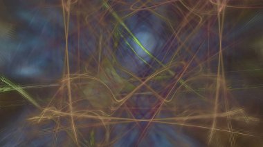 Fantezi kaotik renkli fraktal desen. Soyut Fraktal şekiller. 3D render resimde arka plan veya duvar kağıdı