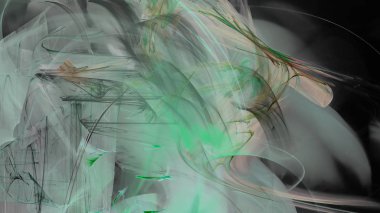 Fantezi kaotik renkli fraktal desen. Soyut Fraktal şekiller. 3D render resimde arka plan veya duvar kağıdı