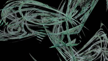 Fantezi kaotik renkli fraktal desen. Soyut Fraktal şekiller. 3D render resimde arka plan veya duvar kağıdı