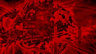 Fantezi kaotik renkli fraktal desen. Soyut Fraktal şekiller. 3D render resimde arka plan veya duvar kağıdı