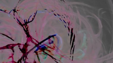 Fantezi kaotik renkli fraktal desen. Soyut Fraktal şekiller. 3D render resimde arka plan veya duvar kağıdı