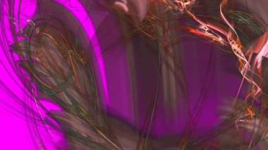 Fantezi kaotik renkli fraktal desen. Soyut Fraktal şekiller. 3D render resimde arka plan veya duvar kağıdı