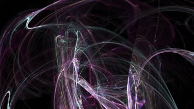 Fantezi kaotik renkli fraktal desen. Soyut Fraktal şekiller. 3D render resimde arka plan veya duvar kağıdı