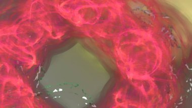 Fantezi kaotik renkli fraktal desen. Soyut Fraktal şekiller. 3D render resimde arka plan veya duvar kağıdı