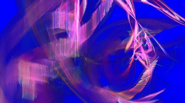 Fantezi kaotik renkli fraktal desen. Soyut Fraktal şekiller. 3D render resimde arka plan veya duvar kağıdı