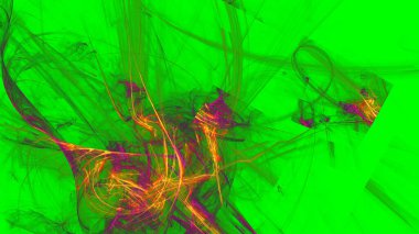 Fantezi kaotik renkli fraktal desen. Soyut Fraktal şekiller. 3D render resimde arka plan veya duvar kağıdı