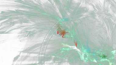 Fantezi kaotik renkli fraktal desen. Soyut Fraktal şekiller. 3D render resimde arka plan veya duvar kağıdı