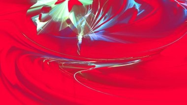 Fantezi kaotik renkli fraktal desen. Soyut Fraktal şekiller. 3D render resimde arka plan veya duvar kağıdı