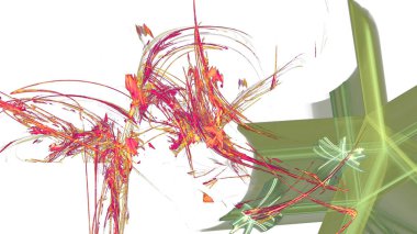 Fantezi kaotik renkli fraktal desen. Soyut Fraktal şekiller. 3D render resimde arka plan veya duvar kağıdı