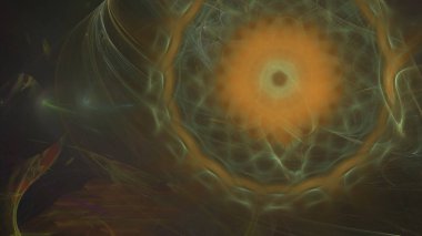 Fantezi kaotik renkli fraktal desen. Soyut Fraktal şekiller. 3D render resimde arka plan veya duvar kağıdı