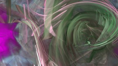 Fantezi kaotik renkli fraktal desen. Soyut Fraktal şekiller. 3D render resimde arka plan veya duvar kağıdı