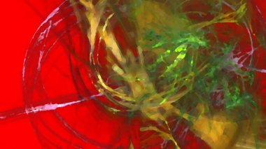 Fantezi kaotik renkli fraktal desen. Soyut Fraktal şekiller. 3D render resimde arka plan veya duvar kağıdı