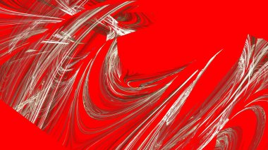 Fantezi kaotik renkli fraktal desen. Soyut Fraktal şekiller. 3D render resimde arka plan veya duvar kağıdı