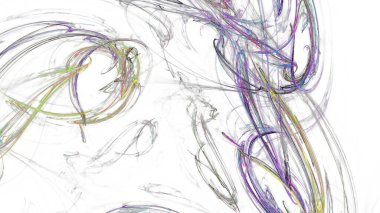 Fantezi kaotik renkli fraktal desen. Soyut Fraktal şekiller. 3D render resimde arka plan veya duvar kağıdı