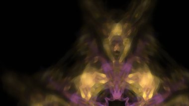 Fantezi kaotik renkli fraktal desen. Soyut Fraktal şekiller. 3D render resimde arka plan veya duvar kağıdı