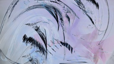 Fantezi kaotik renkli fraktal desen. Soyut Fraktal şekiller. 3D render resimde arka plan veya duvar kağıdı