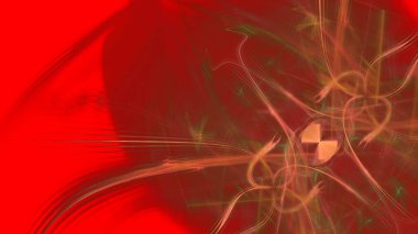 Fantezi kaotik renkli fraktal desen. Soyut Fraktal şekiller. 3D render resimde arka plan veya duvar kağıdı