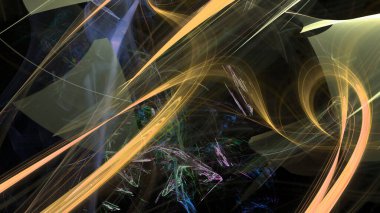 Fantezi kaotik renkli fraktal desen. Soyut Fraktal şekiller. 3D render resimde arka plan veya duvar kağıdı