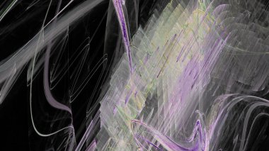 Fantezi kaotik renkli fraktal desen. Soyut Fraktal şekiller. 3D render resimde arka plan veya duvar kağıdı