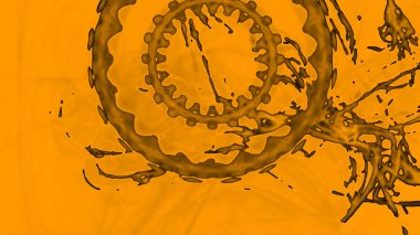 Fantezi kaotik renkli fraktal desen. Soyut Fraktal şekiller. 3D render resimde arka plan veya duvar kağıdı