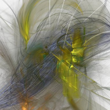 Fantezi kaotik renkli fraktal desen. Soyut Fraktal şekiller. 3D render resimde arka plan veya duvar kağıdı