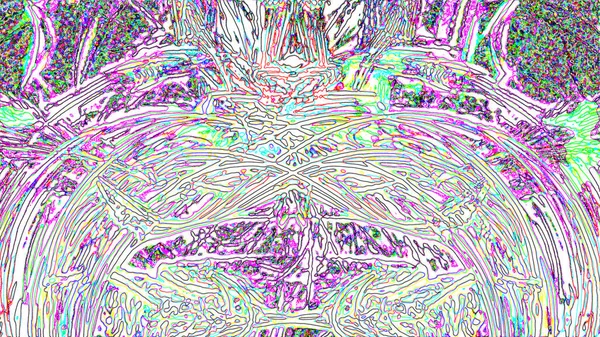 Fantasie chaotische kleurrijke fractale patroon. Abstracte fractale vormen. 3D rendering afbeelding achtergrond of behang — Stockfoto