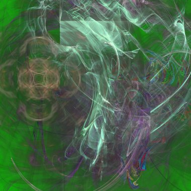 Fantezi kaotik renkli fraktal desen. Soyut Fraktal şekiller. 3D render resimde arka plan veya duvar kağıdı