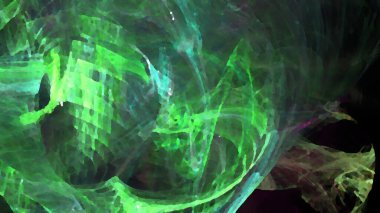 Fantezi kaotik renkli fraktal desen. Soyut Fraktal şekiller. 3D render resimde arka plan veya duvar kağıdı