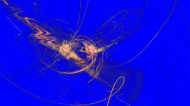 Fantezi kaotik renkli fraktal desen. Soyut Fraktal şekiller. 3D render resimde arka plan veya duvar kağıdı