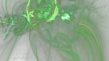 Fantezi kaotik renkli fraktal desen. Soyut Fraktal şekiller. 3D render resimde arka plan veya duvar kağıdı