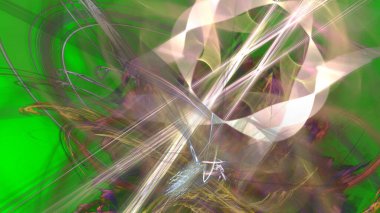 Fantezi kaotik renkli fraktal desen. Soyut Fraktal şekiller. 3D render resimde arka plan veya duvar kağıdı