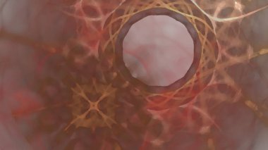 Fantezi kaotik renkli fraktal desen. Soyut Fraktal şekiller. 3D render resimde arka plan veya duvar kağıdı