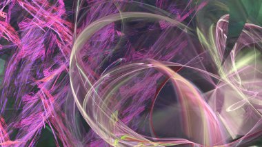 Fantezi kaotik renkli fraktal desen. Soyut Fraktal şekiller. 3D render resimde arka plan veya duvar kağıdı