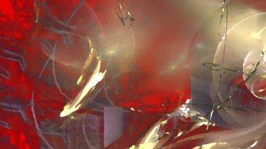 Fantezi kaotik renkli fraktal desen. Soyut Fraktal şekiller. 3D render resimde arka plan veya duvar kağıdı