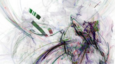 Fantezi kaotik renkli fraktal desen. Soyut Fraktal şekiller. 3D render resimde arka plan veya duvar kağıdı