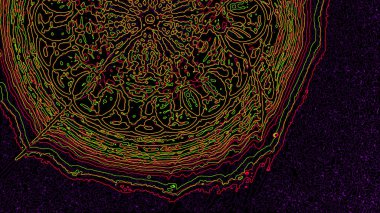 Fantezi kaotik renkli fraktal desen. Soyut Fraktal şekiller. 3D render resimde arka plan veya duvar kağıdı