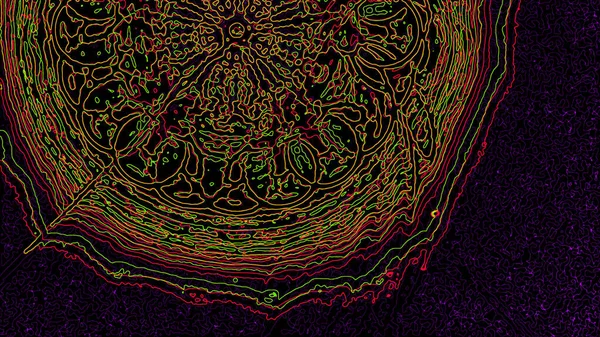 Fantaisie chaotique motif fractal coloré. Formes fractales abstraites. rendu 3D fond d'illustration ou fond d'écran — Photo