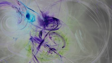 Fantezi kaotik renkli fraktal desen. Soyut Fraktal şekiller. 3D render resimde arka plan veya duvar kağıdı