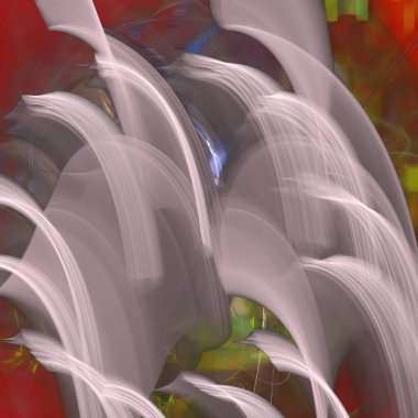 Fantezi kaotik renkli fraktal desen. Soyut Fraktal şekiller. 3D render resimde arka plan veya duvar kağıdı