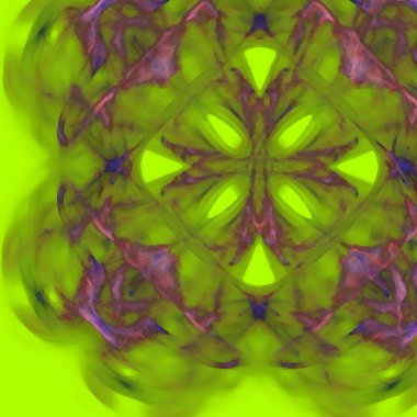 Fantezi kaotik renkli fraktal desen. Soyut Fraktal şekiller. 3D render resimde arka plan veya duvar kağıdı